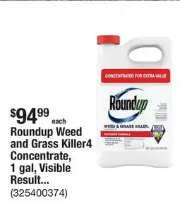 The Home Depot Roundup Weed and Grass Killer4 Concentrate, 1 gal, Visible Results in Hours offer