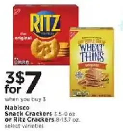 Cub Foods Nabisco snack crackers or Ritz crackers offer