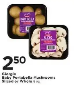 Cub Foods Giorgio Baby Portabella Mushrooms Sliced or Whole offer