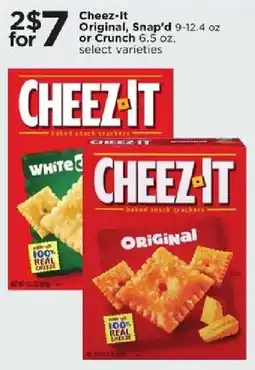 Cub Foods Cheez-It Original, Snap'd or Original, Snap'd 9-12.4 oz or Crunch 6.5 oz. select varieties offer