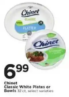 Cub Foods Chinet Classic White Plates or Bowls offer