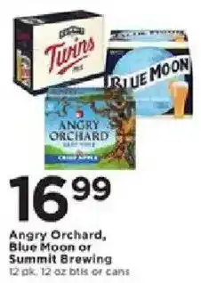 Cub Foods Angry Orchard, Blue Moon or Summit Brewing offer
