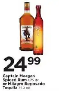 Cub Foods Captain morgan spiced rum or milagro reposado tequila offer