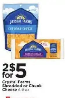 Cub Foods Crystal Farms Shredded or Chunk Cheese offer