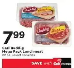 Cub Foods Carl Buddig Mega Pack Lunchmeat offer