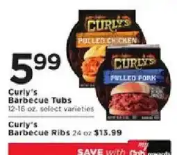 Cub Foods Curly's Barbecue Tubs offer