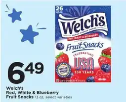 Cub Foods Welch's red, white & blueberry fruit snacks offer