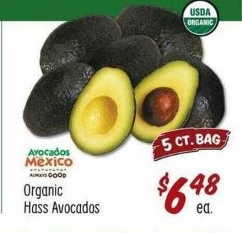 Sprouts Farmers Market Organic Hass Avocados offer