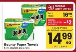Safeway Bounty Paper Towels offer