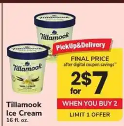 Safeway Tillamook Ice Cream offer