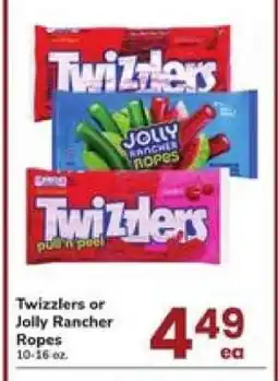 Safeway Twizzlers or Jolly Rancher Ropes offer