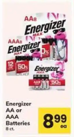 Safeway Energizer AA or AAA Batteries offer