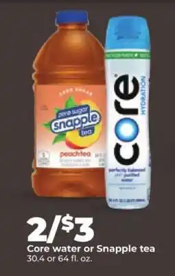 Hy-Vee Core water or Snapple tea offer