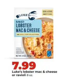 Hy-Vee Luke’s Lobster Mac & Cheese or Ravioli offer
