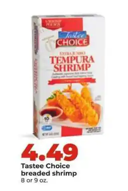 Hy-Vee Tastee Choice breaded shrimp offer