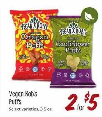 Sprouts Farmers Market Vegan Rob's Puffs offer