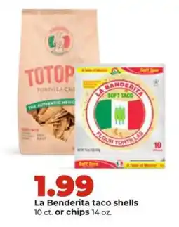 Hy-Vee La Benderita taco shells or chips offer