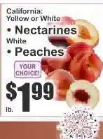 Key Food Nectarines or Peaches offer
