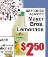 Key Food Mayer Bros. Lemonade offer
