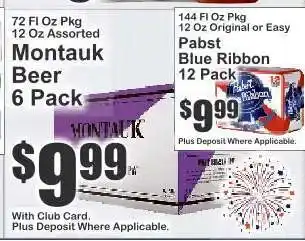Key Food Montauk Beer 6 Pack offer