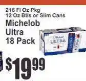 Key Food Michelob Ultra 18 Pack offer