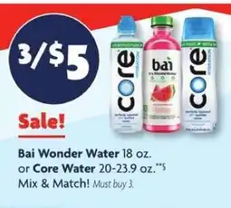 Family Dollar Bai Wonder Water or Core Water offer