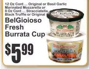 Key Food BelGioioso Fresh Burrata Cup offer