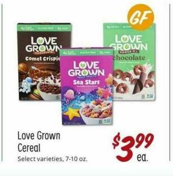 Sprouts Farmers Market Love Grown Cereal offer