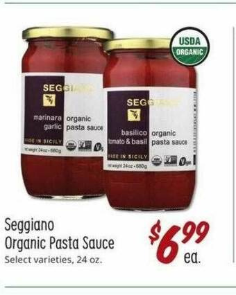Sprouts Farmers Market Seggiano Organic Pasta Sauce offer
