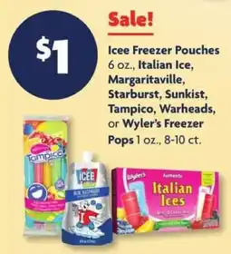 Family Dollar Icee Freezer Pouches offer
