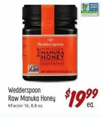 Sprouts Farmers Market Wedderspoon Raw Manuka Honey offer