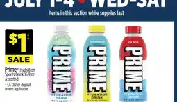 Dollar General Prime Hydration Sports Drink 16.9 oz. Assorted offer