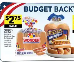 Dollar General Wonder or Ball Park Hot Dog or Hamburger Buns offer