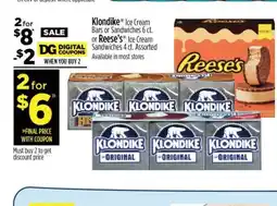 Dollar General Klondike or Reese's Ice Cream offer