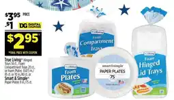 Dollar General True Living Hinged Trays 14 ct offer