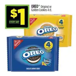 Dollar General OREO Original or Golden Cookies 4 ct offer