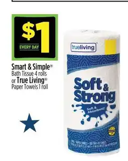 Dollar General True Living Paper Towels offer