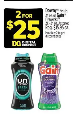 Dollar General Downy Beads or Gain Fireworks offer