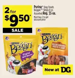 Dollar General Purina Dog Treats Beggin' Strips 8 oz offer