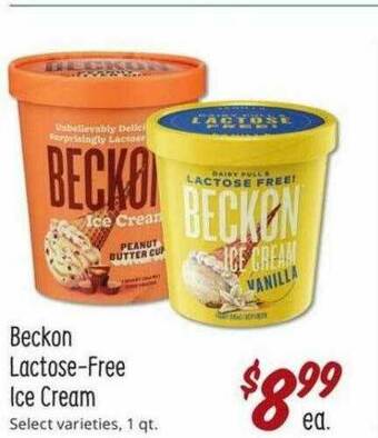 Sprouts Farmers Market Beckon Lactose-Free Ice Cream offer