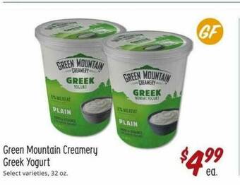 Sprouts Farmers Market Green Mountain Creamery Greek Yogurt offer