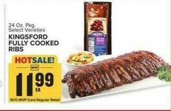 Food Lion Kingsford Fully Cooked Ribs offer