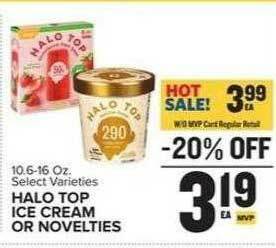Food Lion Halo Top Ice Cream Or Novelties offer