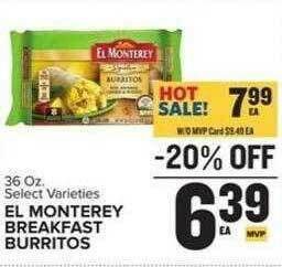 Food Lion El Monterey Breakfast Burritos offer