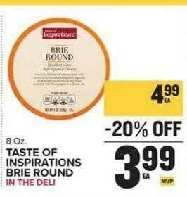 Food Lion Taste Of Inspirations Brie Round offer