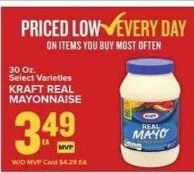 Food Lion Kraft Real Mayonnaise offer
