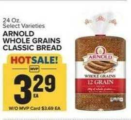 Food Lion Arnold Whole Grains Classic Bread offer