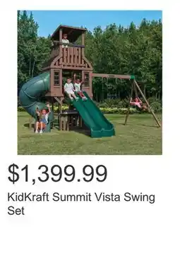 Costco KidKraft Summit Vista Swing Set offer