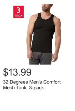 Costco 32 Degrees Men's Comfort Mesh Tank, 3-pack offer
