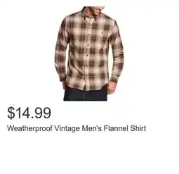Costco Weatherproof Vintage Men's Flannel Shirt offer